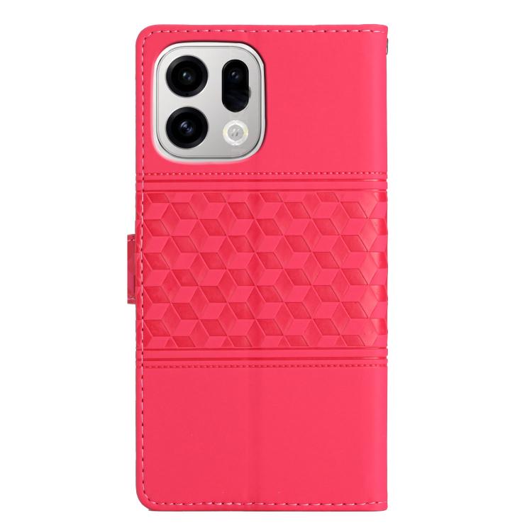 For OPPO Find X9 Pro Diamond Embossed Skin Feel Leather Phone Case