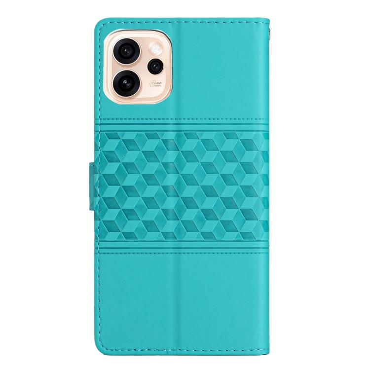 For OPPO Reno15 5G Global Diamond Embossed Skin Feel Leather Phone Case