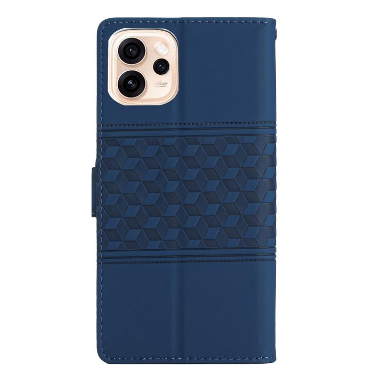 For OPPO Reno15 5G Global Diamond Embossed Skin Feel Leather Phone Case