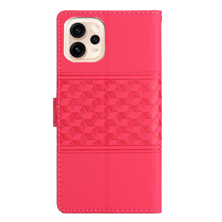 For OPPO Reno15 5G Global Diamond Embossed Skin Feel Leather Phone Case