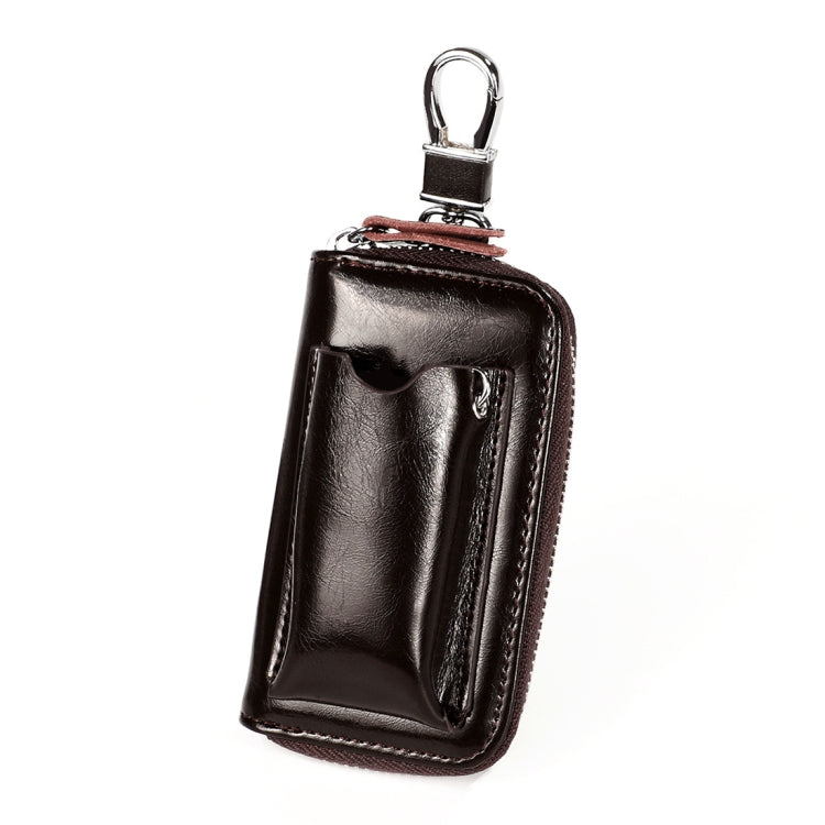 9108 Large Capacity Zipper Leather Keys Holder Bag Multi-function Wallet