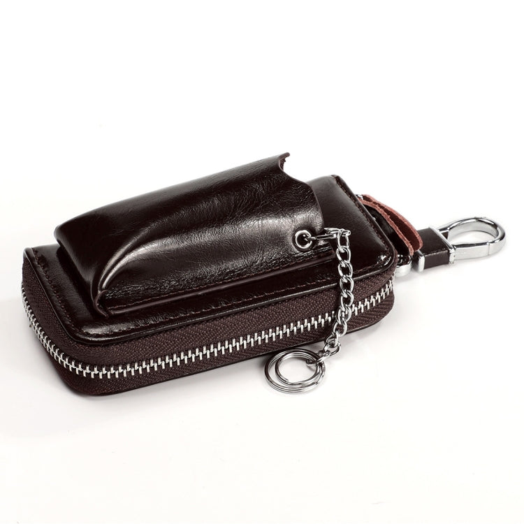9108 Large Capacity Zipper Leather Keys Holder Bag Multi-function Wallet