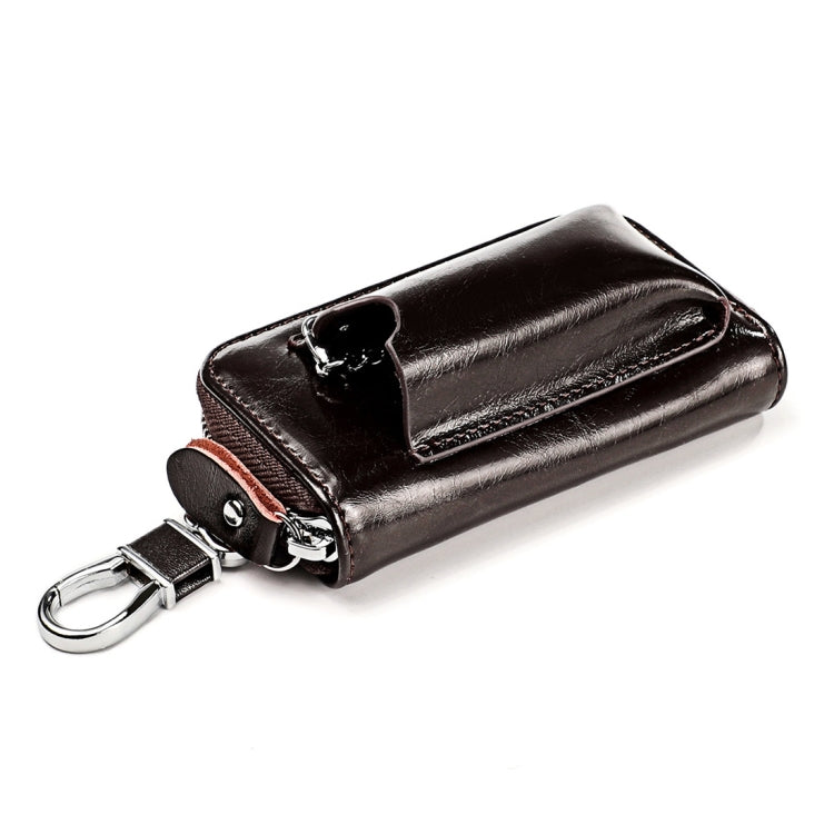 9108 Large Capacity Zipper Leather Keys Holder Bag Multi-function Wallet