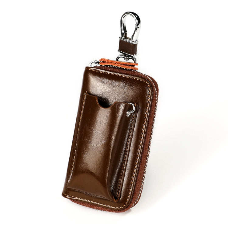 9108 Large Capacity Zipper Leather Keys Holder Bag Multi-function Wallet