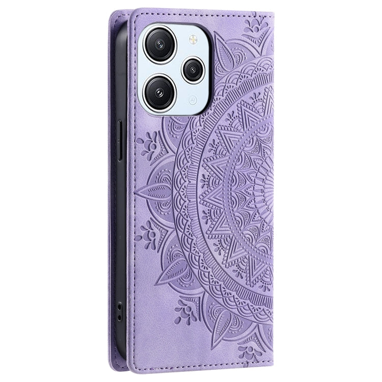 For Xiaomi Redmi 13 4G Totem Embossed Magnetic Leather Phone Case