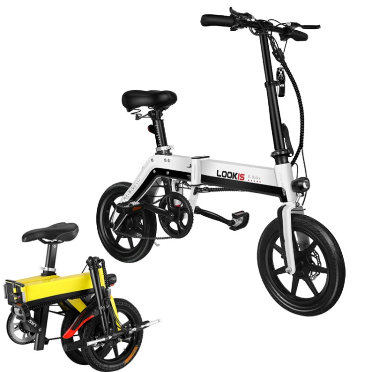 LOOKIS Foldable Electric Bicycle Small Portable Electromobile with GPS & Smart Instrument & LED Front / Tail Light & 5A Lithium Battery