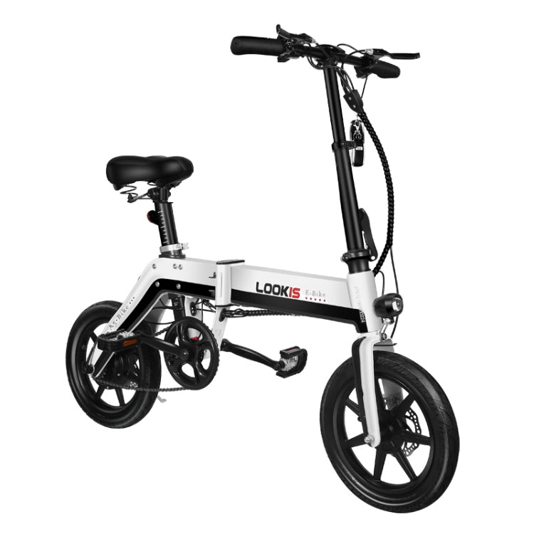 LOOKIS Foldable Electric Bicycle Small Portable Electromobile with GPS & Smart Instrument & LED Front / Tail Light & 5A Lithium Battery