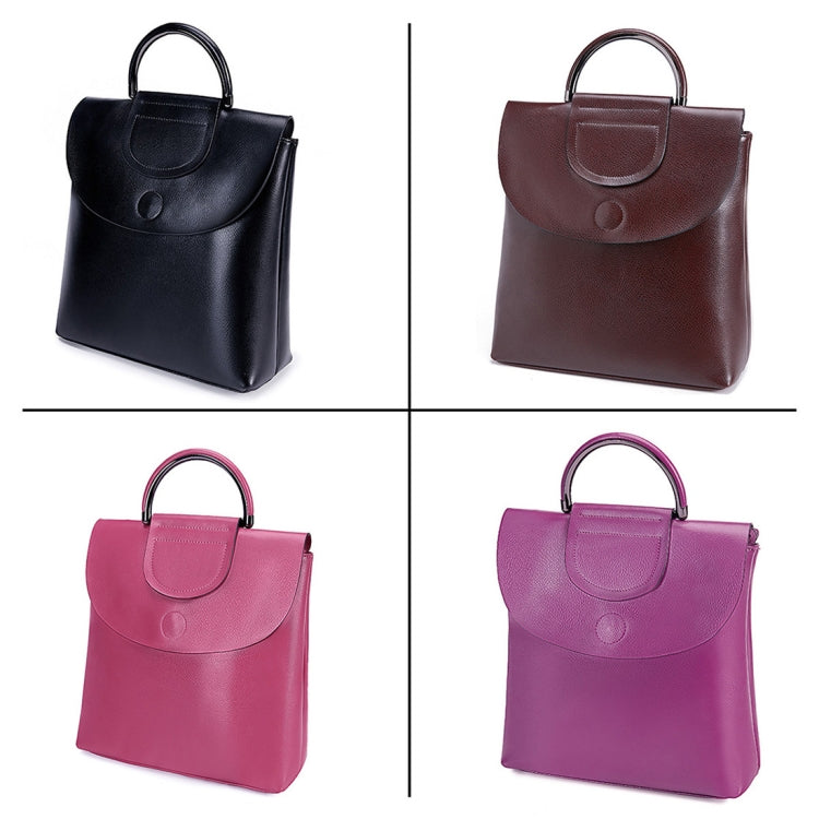 8882 Lady Leather Backpack Fashion Square Handbag