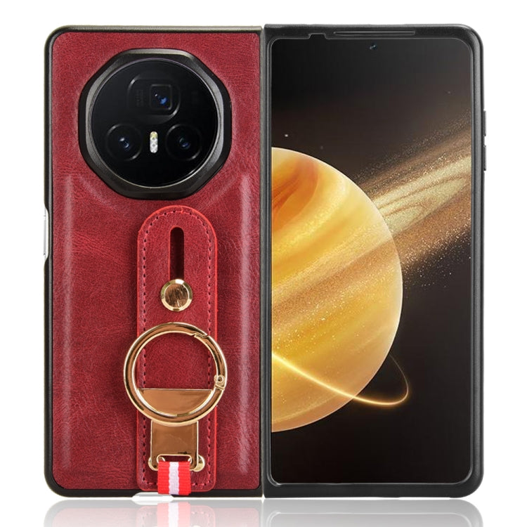 For Honor Magic V3 Wristband Leather Back Phone Case