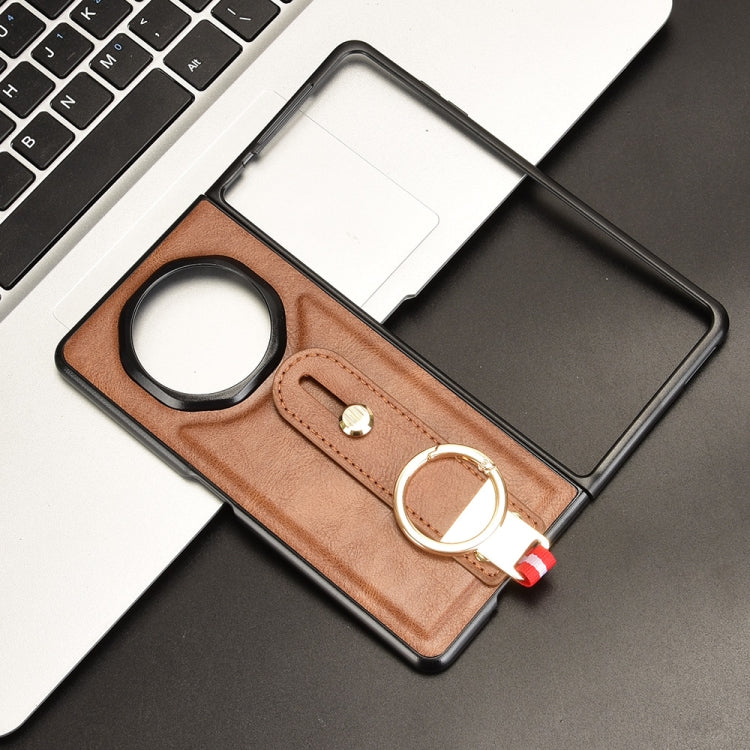 For Honor Magic V3 Wristband Leather Back Phone Case