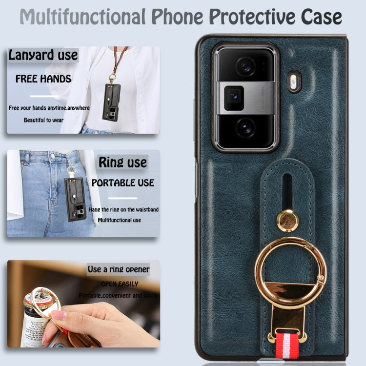 For Honor Magic VS3 Wristband Leather Back Phone Case