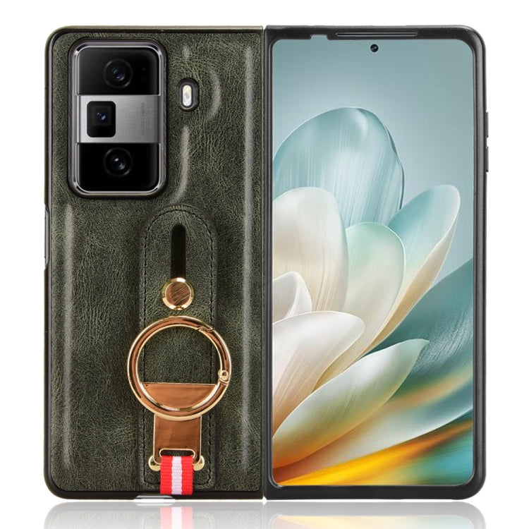 For Honor Magic VS3 Wristband Leather Back Phone Case
