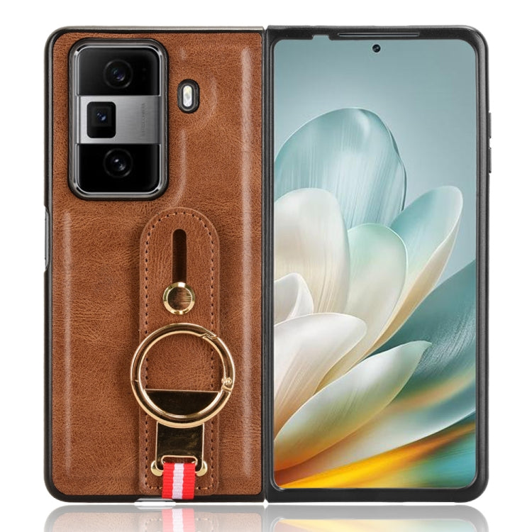 For Honor Magic VS3 Wristband Leather Back Phone Case