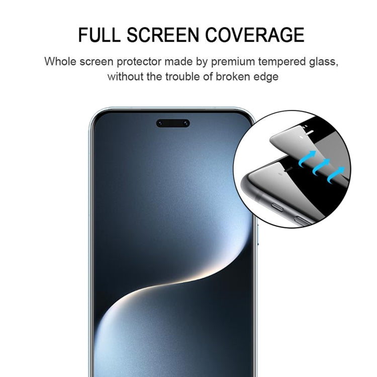 For Honor Magic7 Pro 9H HD 3D Curved Edge Tempered Glass Film - Black