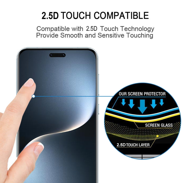 For Honor Magic7 Pro 9H HD 3D Curved Edge Tempered Glass Film - Black