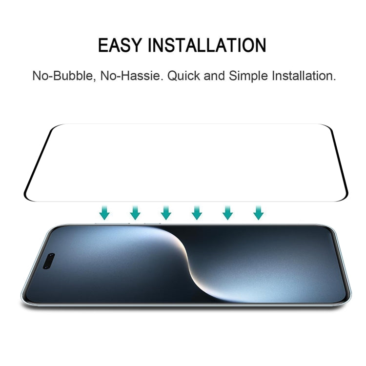 For Honor Magic7 Pro 9H HD 3D Curved Edge Tempered Glass Film - Black