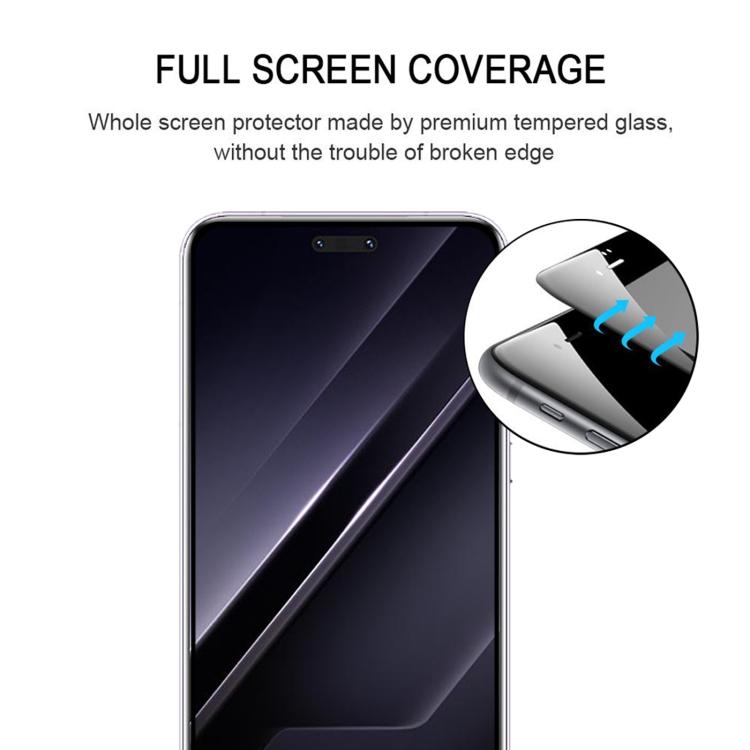 For Honor Magic7 RSR Porsche Design 9H HD 3D Curved Edge Tempered Glass Film - Black