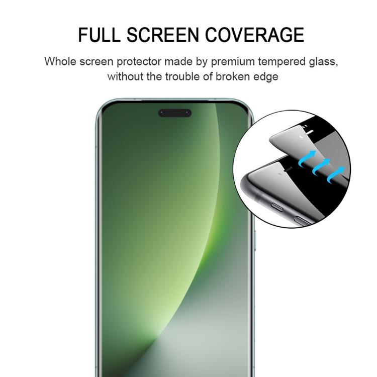 For Honor Magic8 Pro 9H HD 3D Curved Edge Tempered Glass Film - Black