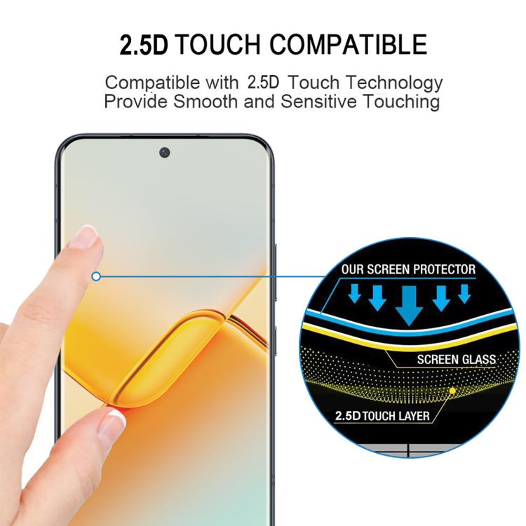 For Honor Power2 9H HD 3D Curved Edge Tempered Glass Film - Black