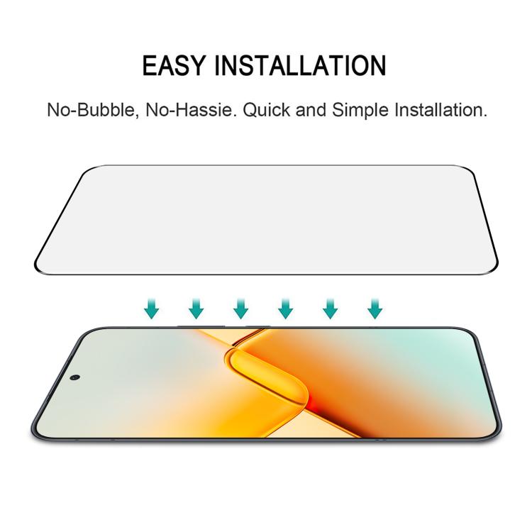 For Honor Power2 9H HD 3D Curved Edge Tempered Glass Film - Black