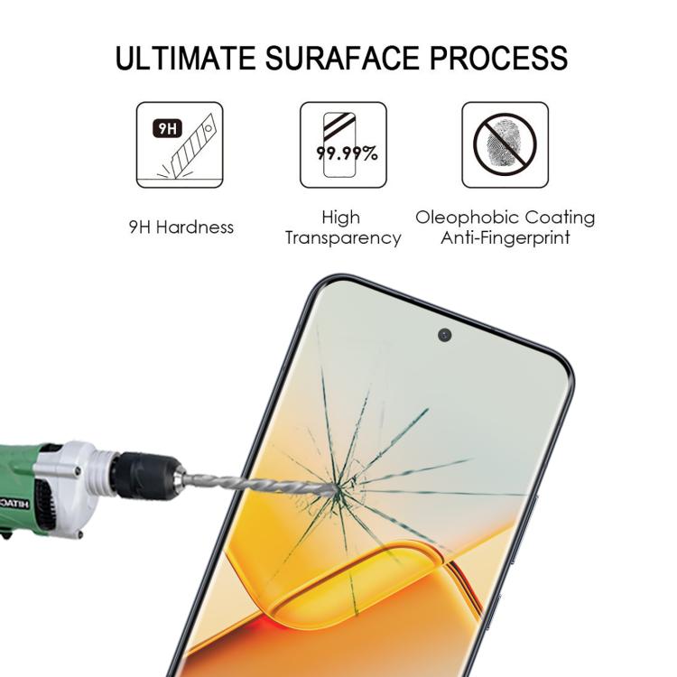 For Honor Power2 25pcs 9H HD 3D Curved Edge Tempered Glass Film - Black