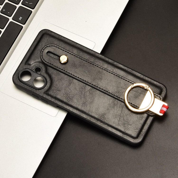 For Samsung Galaxy A06 4G Wristband Leather Back Phone Case