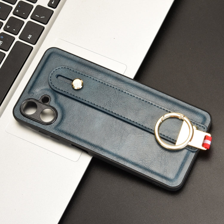 For Samsung Galaxy A06 4G Wristband Leather Back Phone Case