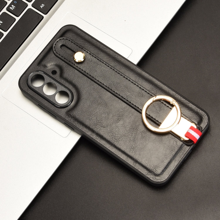 For Samsung Galaxy A36 5G Wristband Leather Back Phone Case