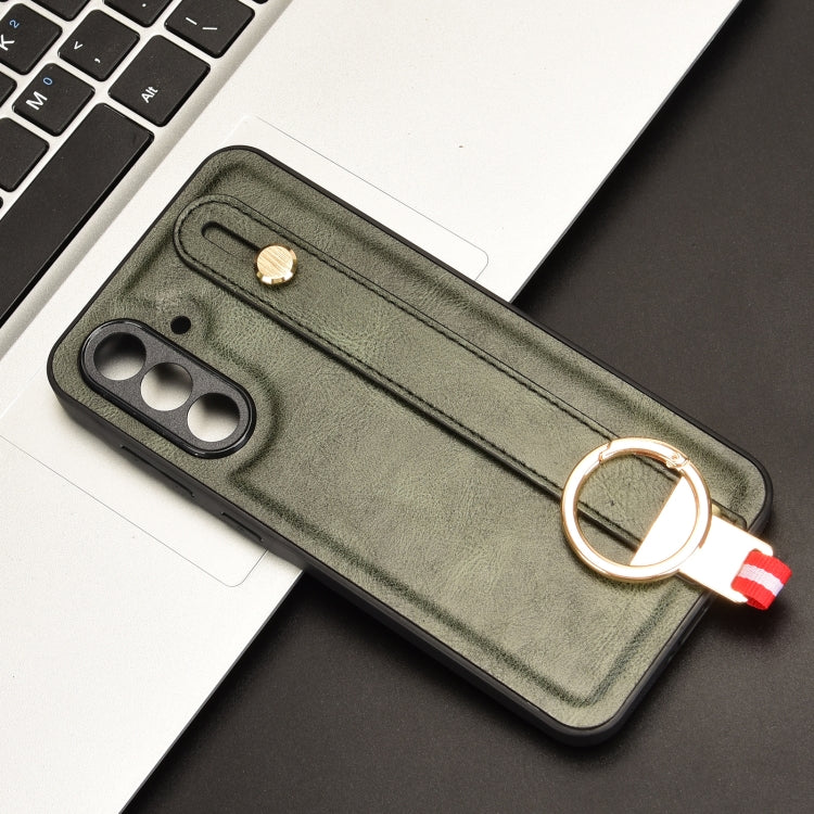 For Samsung Galaxy A36 5G Wristband Leather Back Phone Case