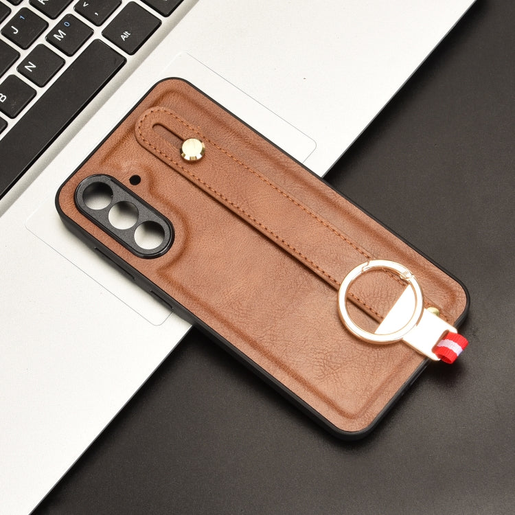 For Samsung Galaxy A36 5G Wristband Leather Back Phone Case