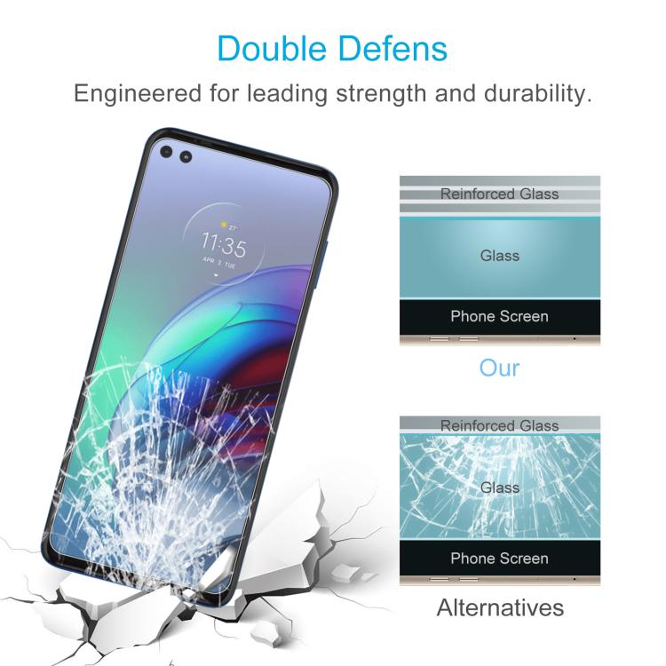 For Motorola Moto G100s 5G 50pcs 0.26mm 9H 2.5D Tempered Glass Film