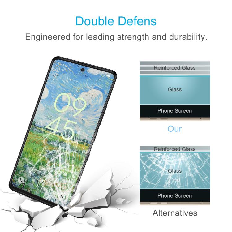 For TCL P10 10pcs 0.26mm 9H 2.5D Tempered Glass Film