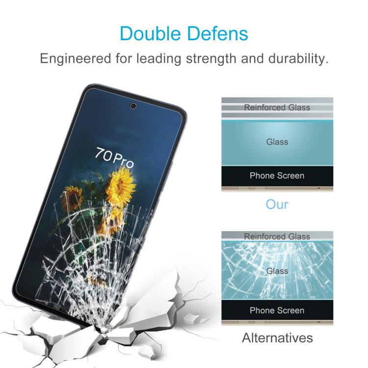 For TCL NxtPaper 70 Pro 5G 10pcs 0.26mm 9H 2.5D Tempered Glass Film