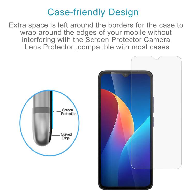 For TCL K70 SE T453D 10pcs 0.26mm 9H 2.5D Tempered Glass Film
