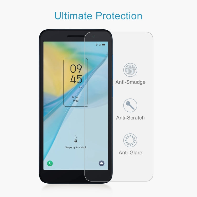 For TCL 201 50pcs 0.26mm 9H 2.5D Tempered Glass Film