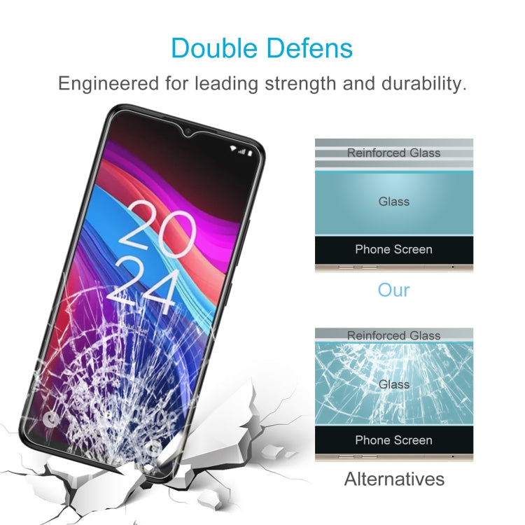 For TCL 503 50pcs 0.26mm 9H 2.5D Tempered Glass Film
