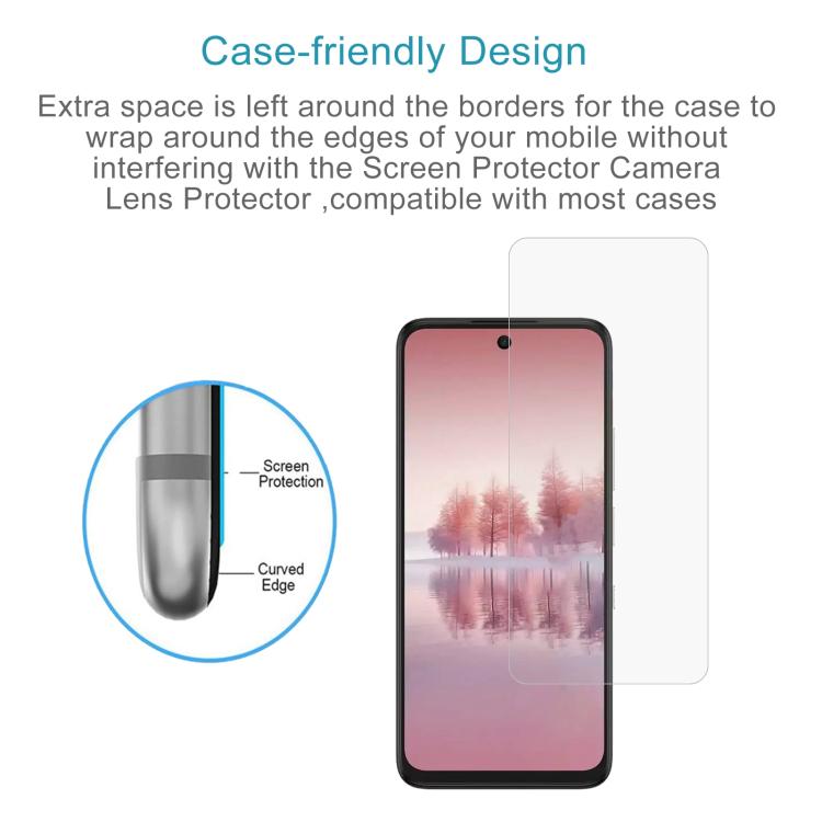 For TCL 60 SE 50pcs 0.26mm 9H 2.5D Tempered Glass Film