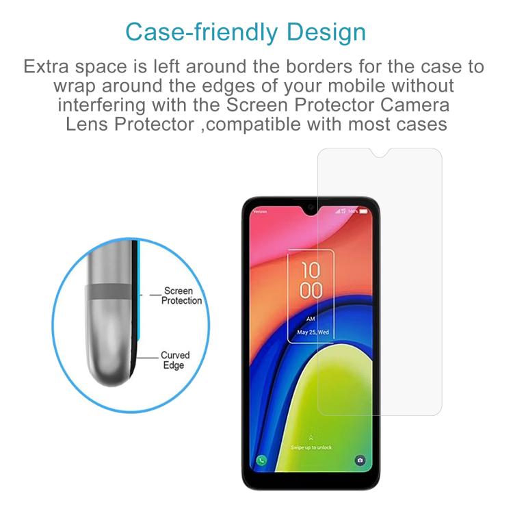 For TCL 30 LE 50pcs 0.26mm 9H 2.5D Tempered Glass Film