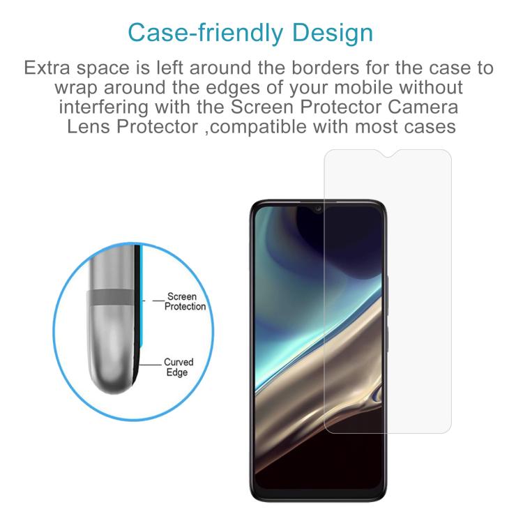 For TCL 406s 50pcs 0.26mm 9H 2.5D Tempered Glass Film