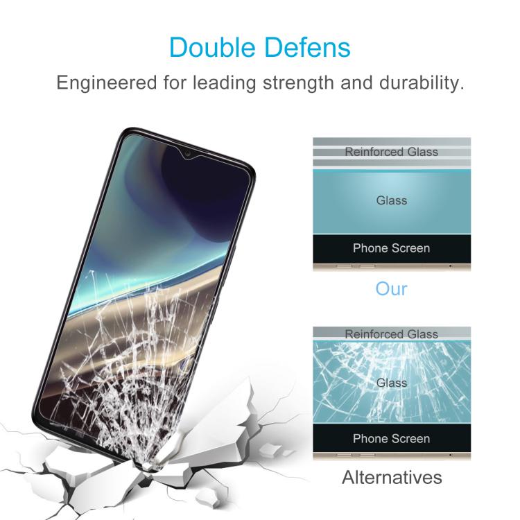 For TCL 406s 50pcs 0.26mm 9H 2.5D Tempered Glass Film