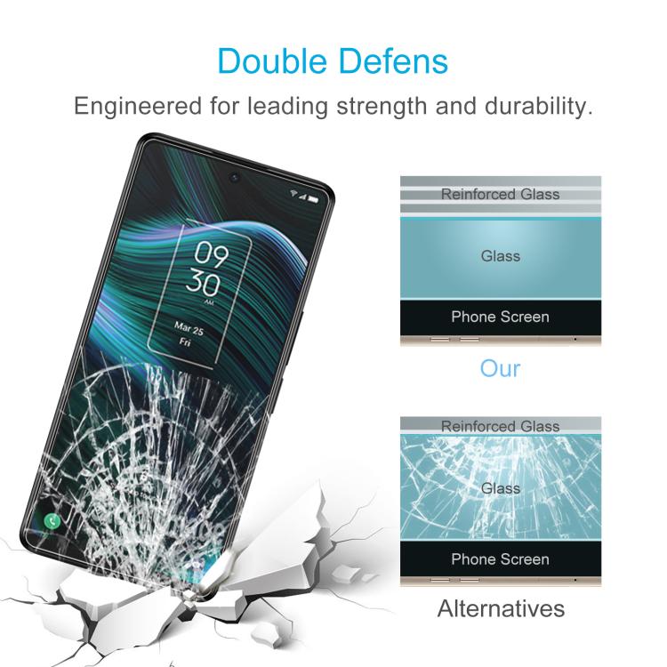 For TCL K32 5G 50pcs 0.26mm 9H 2.5D Tempered Glass Film