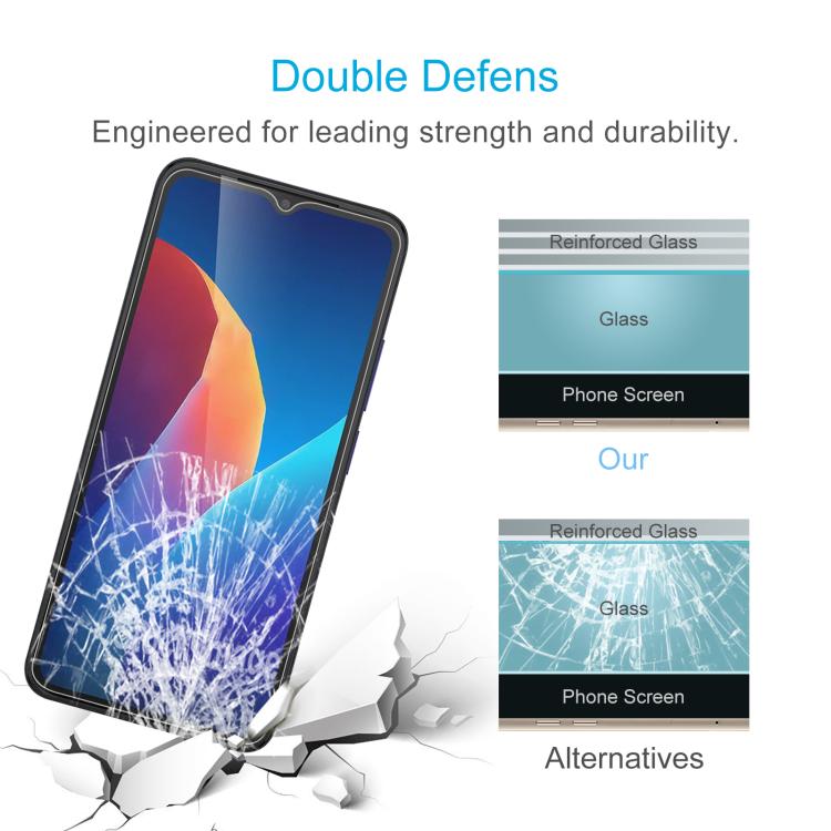 For TCL K70 4G 50pcs 0.26mm 9H 2.5D Tempered Glass Film
