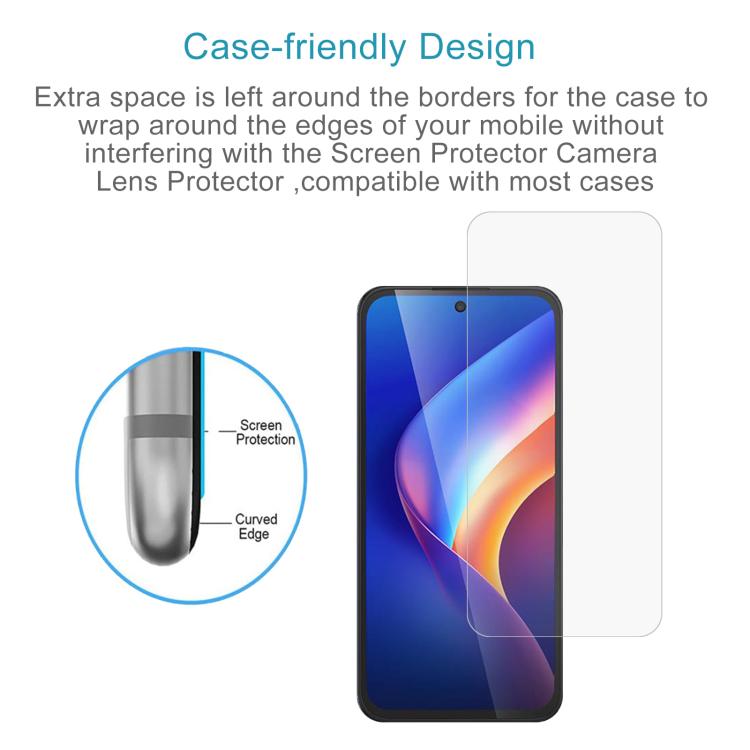 For TCL K70 Power 4G 50pcs 0.26mm 9H 2.5D Tempered Glass Film