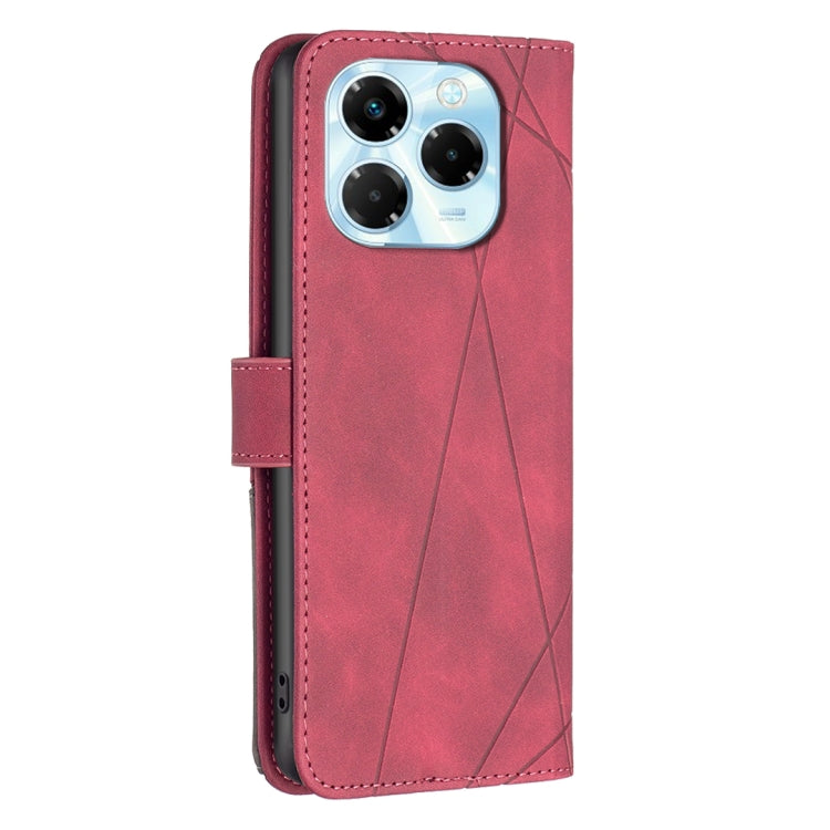 For Infinix Note 40X 5G Magnetic Buckle Rhombus Texture Leather Phone Case