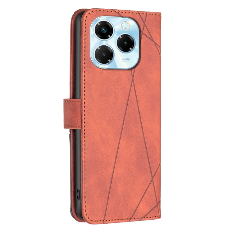 For Infinix Note 40X 5G Magnetic Buckle Rhombus Texture Leather Phone Case