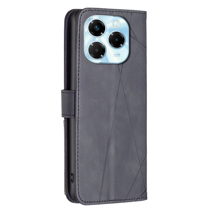 For Infinix Note 40X 5G Magnetic Buckle Rhombus Texture Leather Phone Case