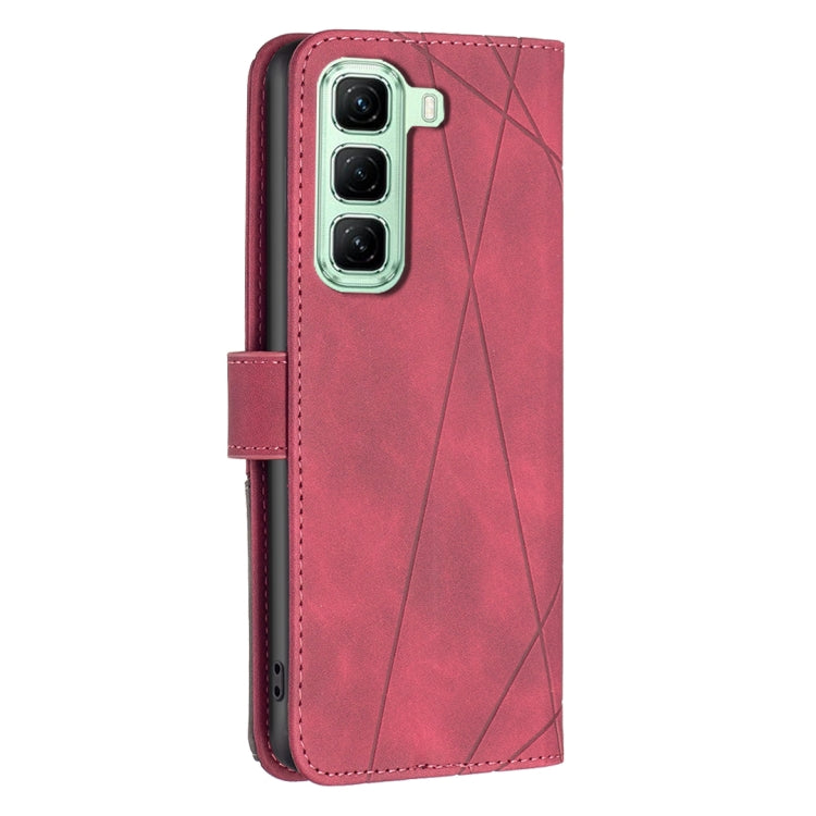 For Infinix Hot 50 5G Magnetic Buckle Rhombus Texture Leather Phone Case