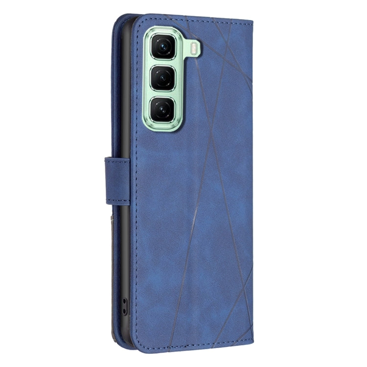 For Infinix Hot 50 4G Magnetic Buckle Rhombus Texture Leather Phone Case