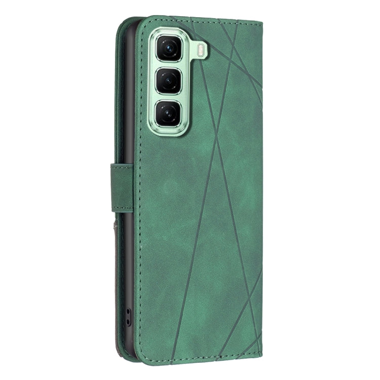 For Infinix Hot 50 4G Magnetic Buckle Rhombus Texture Leather Phone Case