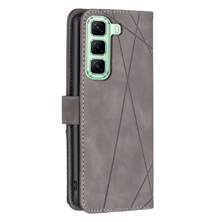 For Infinix Hot 50 4G Magnetic Buckle Rhombus Texture Leather Phone Case